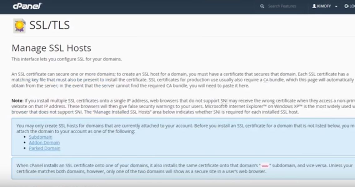 Esempio certificato di sicurezza https generato per il socket SSL TLS