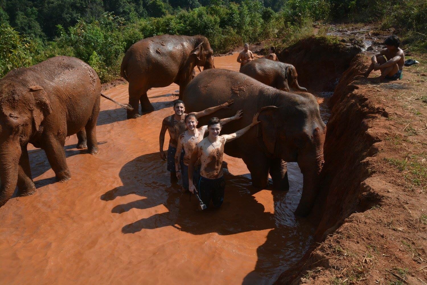 Covered in elephant shit but couldn’t be happier