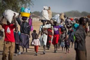 Refugees from South Sudan fleeing unidentified location (photo credit: supplied))