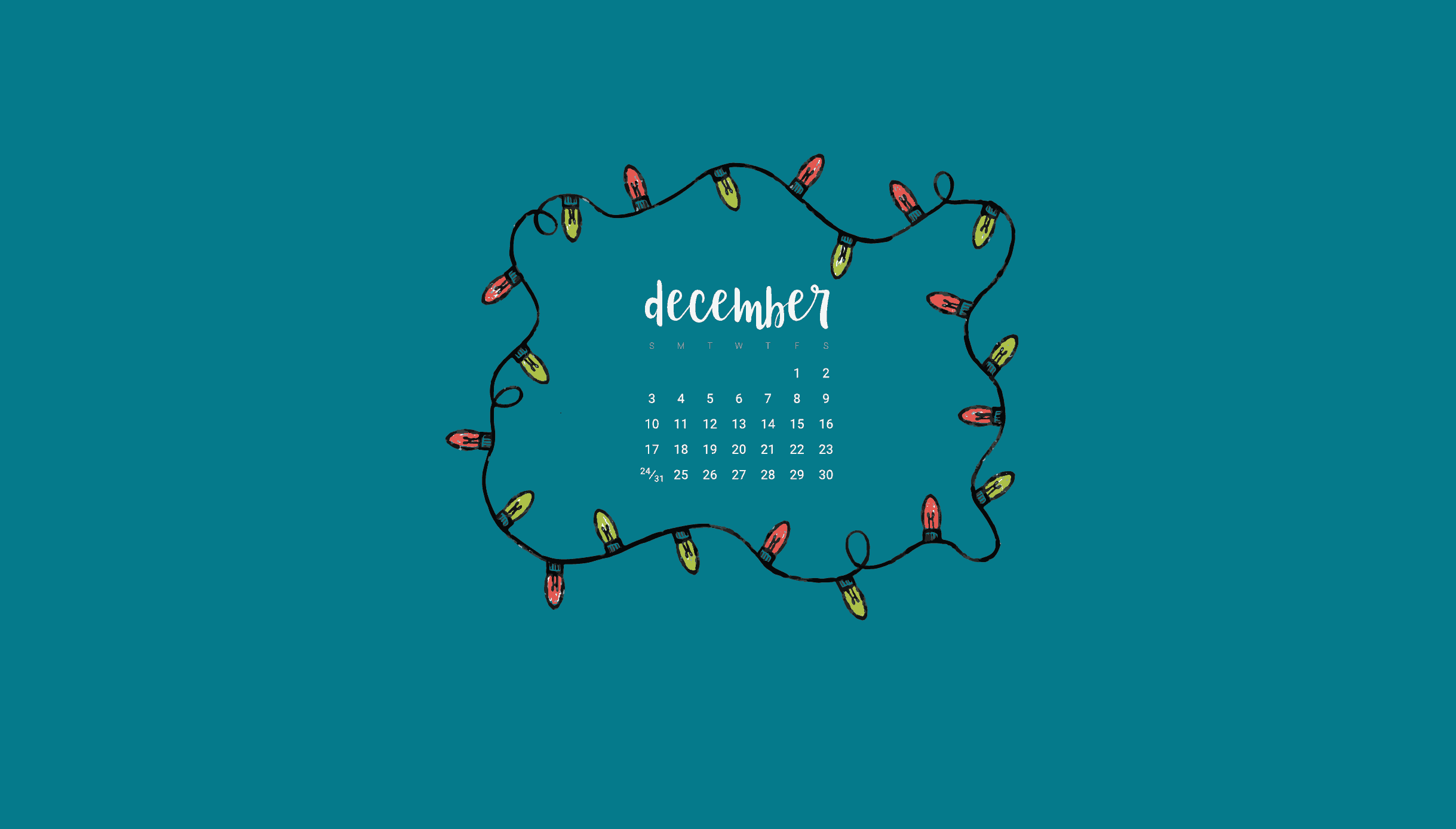 FREE December 2017 desktop and smart phone wallpapers