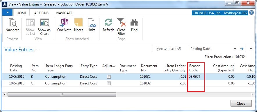 Value-Entries-With-Reason-Code-Dynamics-NAV