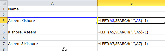 How to Separate First and Last Names in Excel