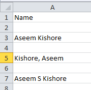 How to Separate First and Last Names in Excel