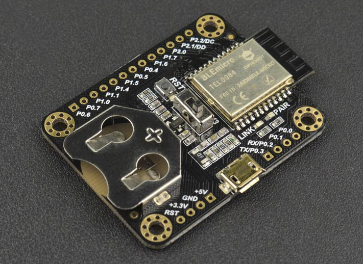BLE Micro EVB v2.0 is a Bluetooth 4.0 Development Board for Wearable