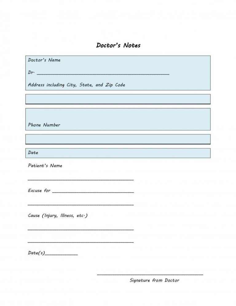 19 fake doctors note template download 2021 word pdf