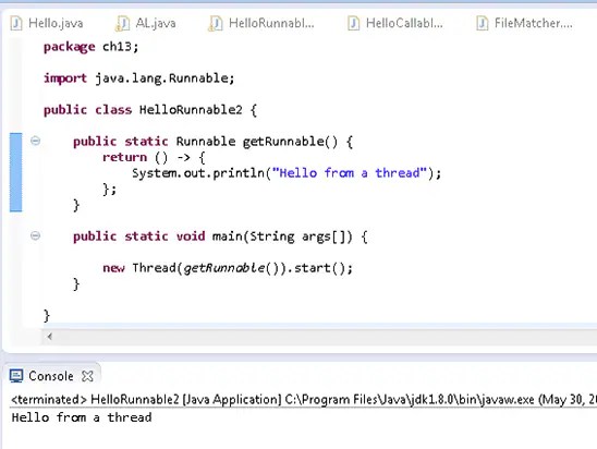 Due to scope rules, usually a . Trying Out Lambda Expressions in the Eclipse IDE