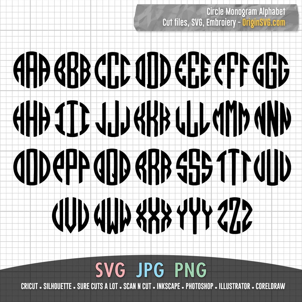 4.5 out of 5 … Monogram Svg Circle Alphabet Letter Abc Origin Svg Art
