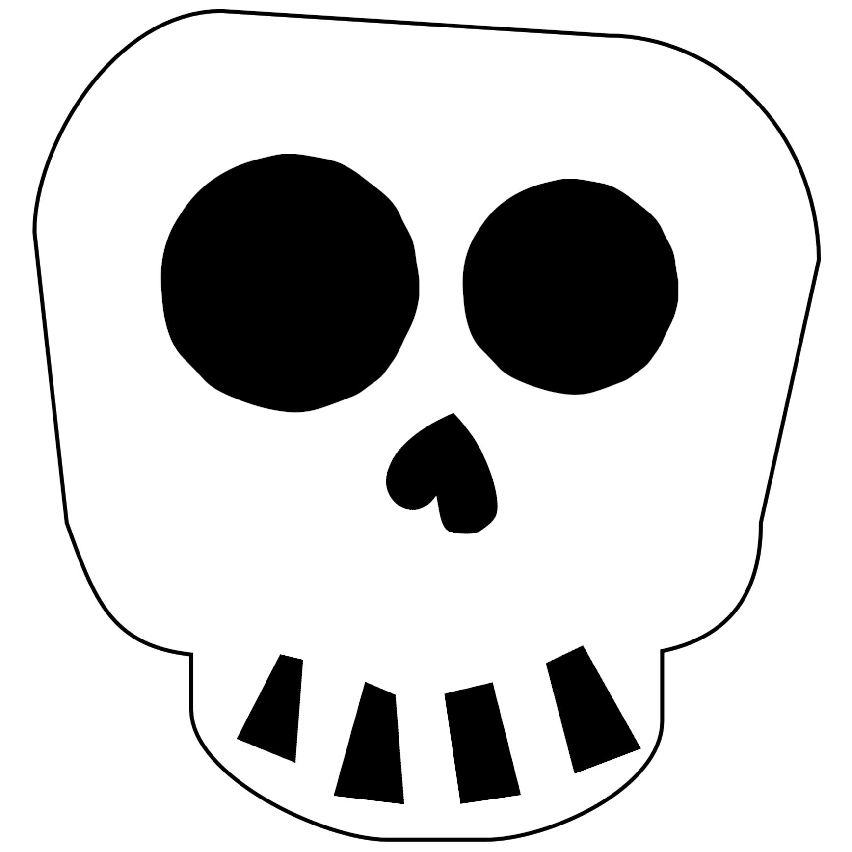 free printable halloween skull decoration banner paper trail design