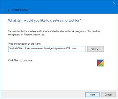 Crear Un Acceso Directo A La Pagina Web Mediante El Explorador Edge En El Escritorio De Windows 10