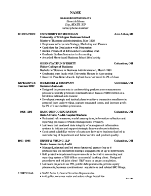 You can also download your resume as a pdf. Fillable Online Umich Sample Resume Pdf University Of Michigan Umich Fax Email Print Pdffiller