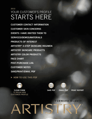 Amway Artistry Products Pdf Fill Online Printable Fillable Blank Pdffiller