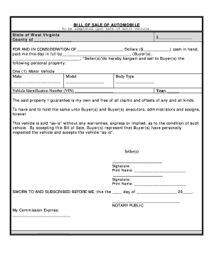 virginia motor vehicle bill of sale form templates fillable printable samples for pdf word pdffiller