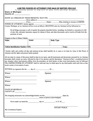 michigan vehicle bill of sale form templates fillable printable