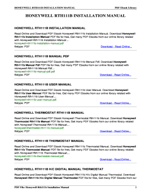 Your new honeywell thermostat has been designed to give you many years of reliable. Fillable Online Honeywell Rth111b Installation Manual Honeywell Rth111b Installation Manual Fax Email Print Pdffiller