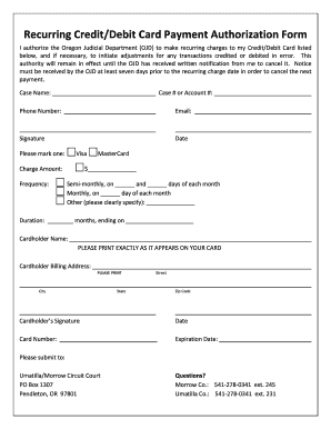 There are even certain situations where a credit card is essential, like many car rental businesses an. 24 Printable Recurring Credit Card Authorization Form Templates Fillable Samples In Pdf Word To Download Pdffiller