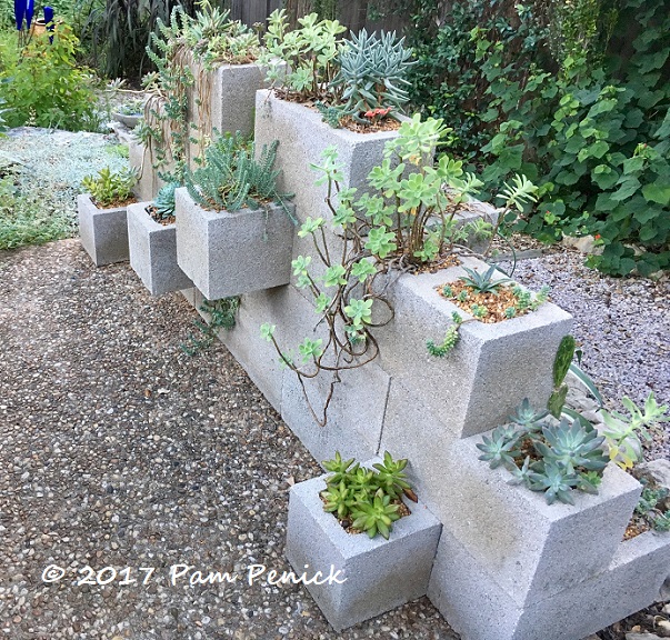 A retaining wall is designed to hold back earth and create flat yard space. Potted Patio Where Succulents Rule Digging