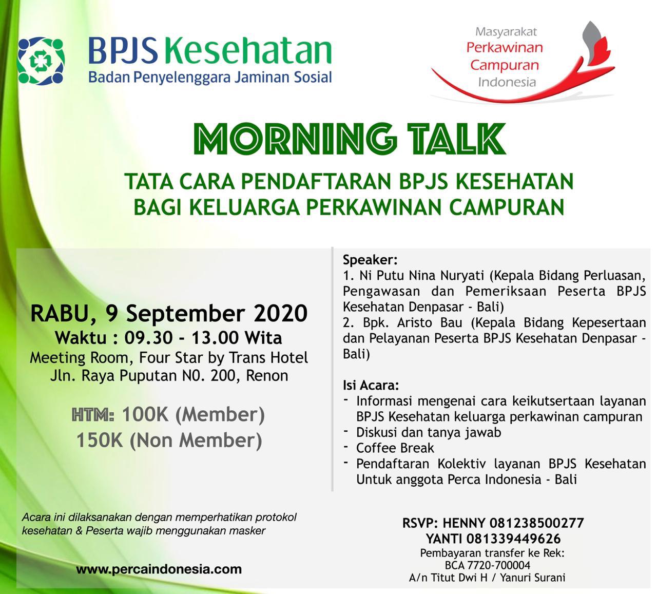 Morning Talk : Tata Cara Pendaftaran BPJS Kesehatan Bagi Keluarga  Perkawinan Campuran – Organisasi Perkawinan Campuran Indonesia