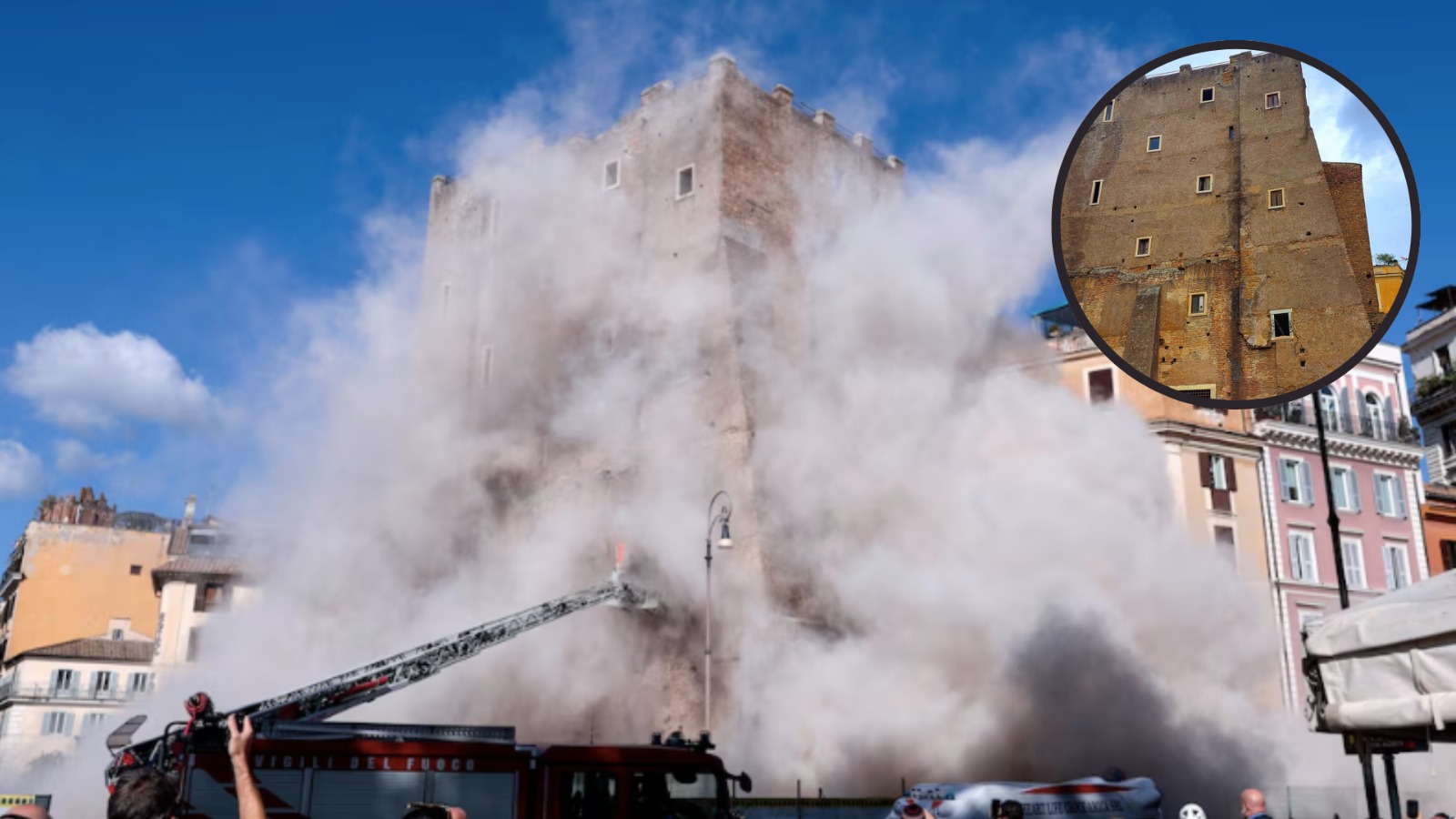 Parte de torre medieval se derrumba durante su restauración –