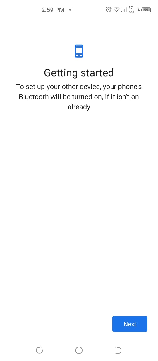 Transfer data from one phone to another