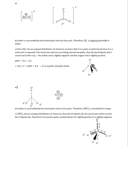 Ion IO3- and CHCl3 questions | Physics Forums
