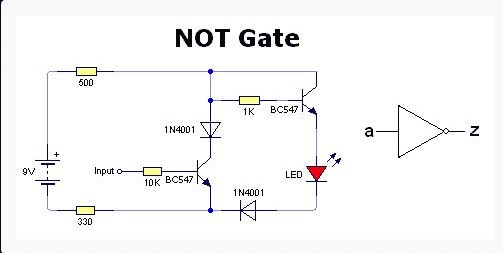 How To Make A Not Gate Circuit - Wiring Diagram