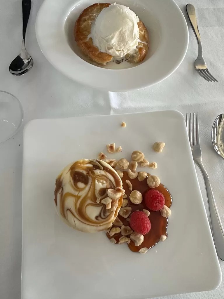 Lufthansa First Class Dinning