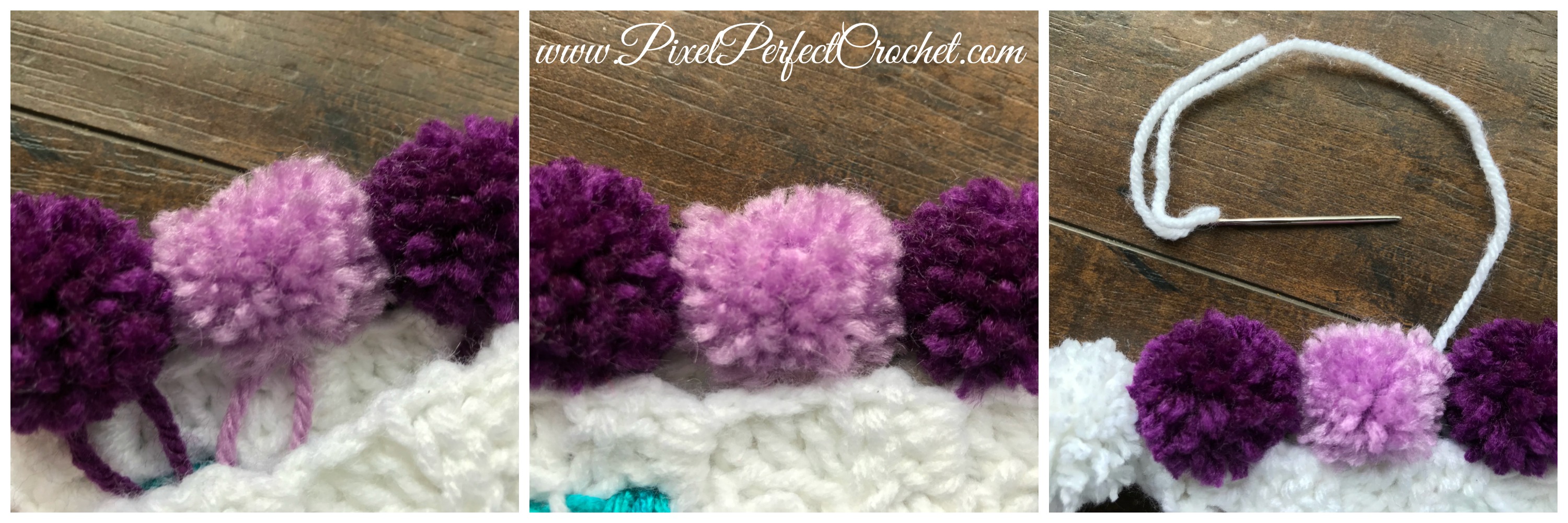 Sweet Stitches Pom Pom Edging and Finishes Pixel Perfect Crochet