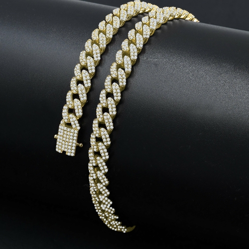 8mm Iced out Cuban chain - Tutein