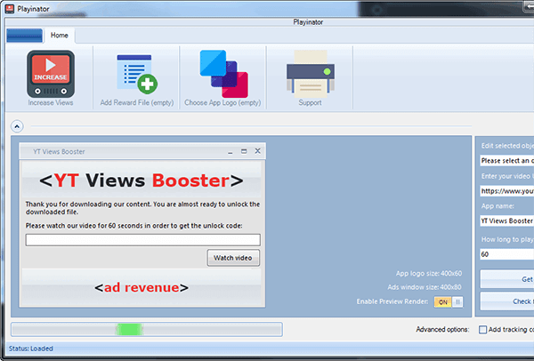 Playinator V7.0.1 Cracked - YOUTUBE VIEWS BOOSTER INCREASER Playinator V7.0.1 Cracked - YOUTUBE VIEWS BOOSTER INCREASER