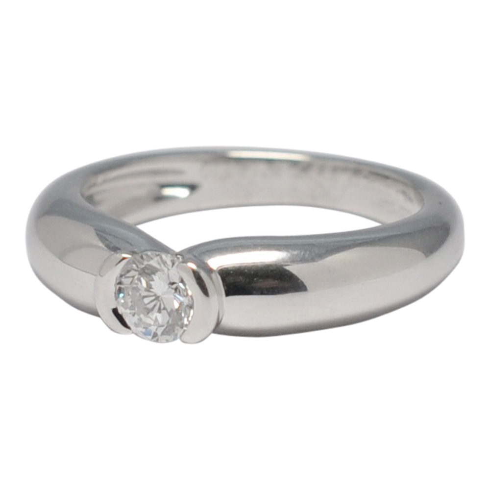 Cartier C De Cartier Solitaire Diamond Gold Ring Plaza Jewellery