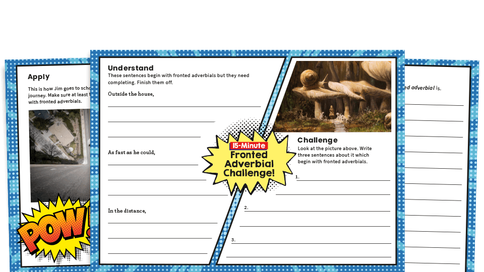 Adverbial phrase online activity for grade 2. Year 4 Fronted Adverbials Spag Worksheets Plazoom