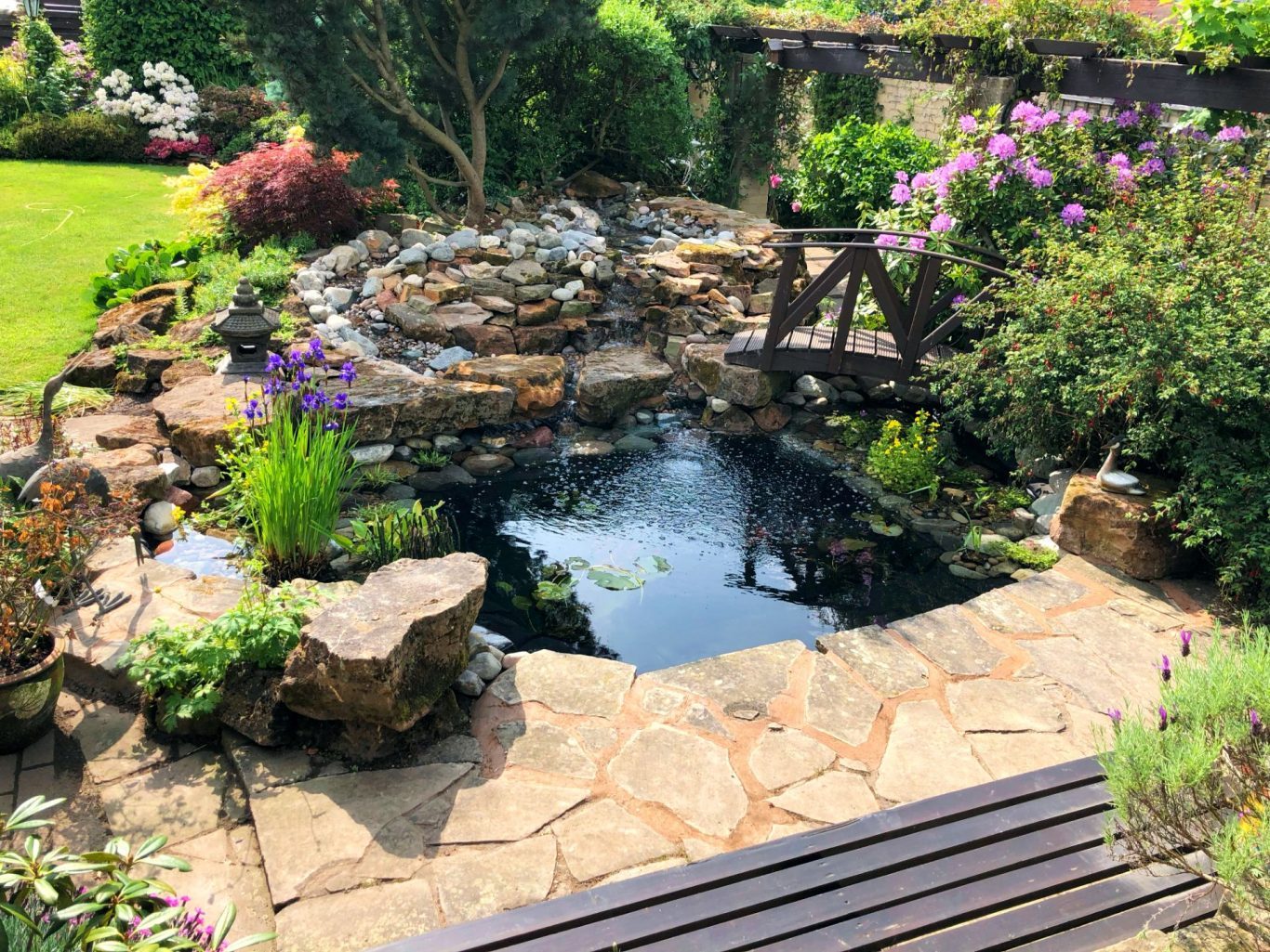 Fredrick is an expert gardener, plumber. Pond With A Bridge Ponds By Michael Wheat