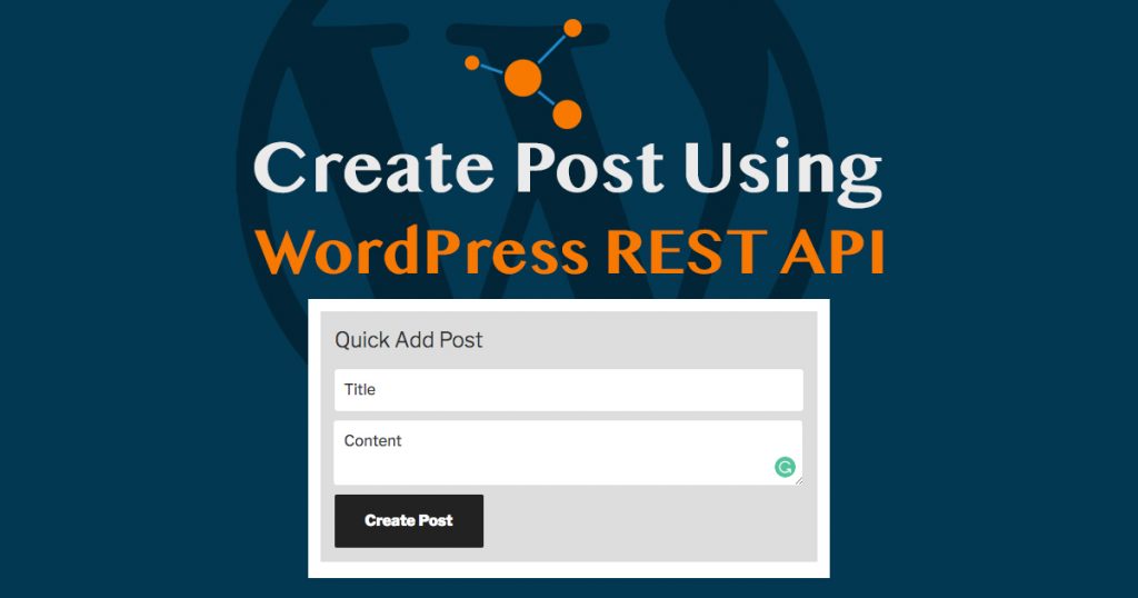In this episode we are going to be using wordpress rest api to add some new posts to our database with vanilla javascript. WP REST API Tutorial Create Posts using it — Pradip Debnath