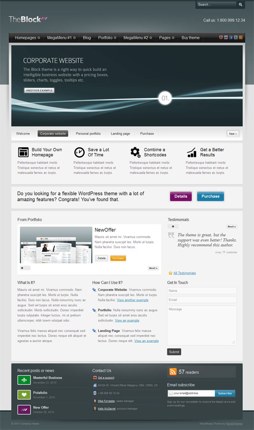 Insert a new block before the selected block(s). The Block Premium WordPress Theme