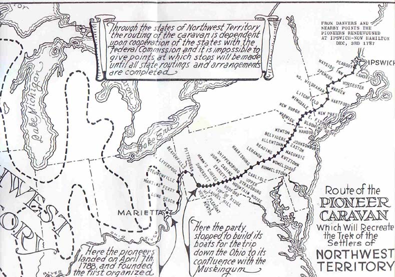 “Route of the Pioneer Caravan Which will Recreate the Trek of Settlers
