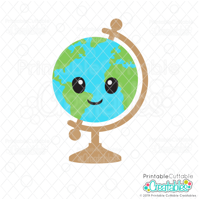 This image comes with 1 file in svg and is . Cute Globe Svg File Clipart For Cricut Silhouette
