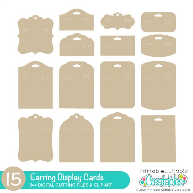 Earring display cards svg, earring card template svg, earring card cut files. Earring Display Cards Svg File For Cricut And Silhouette