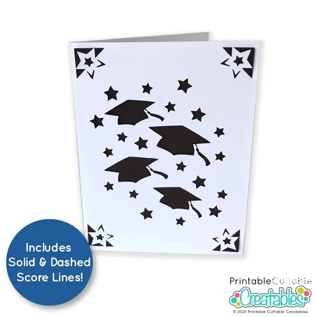 Terms of use can be found within your downloads or by clicking here. Graduation Caps Insert Card Free Svg File For Cricut