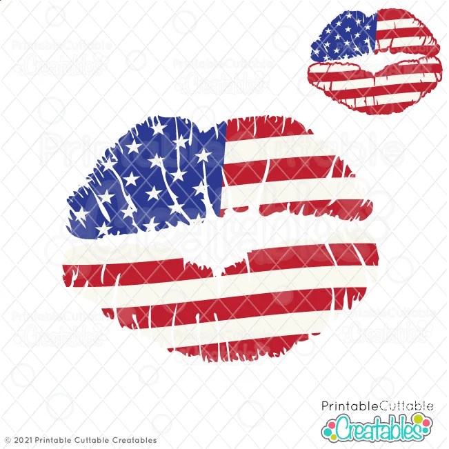 Truck america flag svg for silhouette. American Flag Lips Svg Free File For Cricut And Silhouette