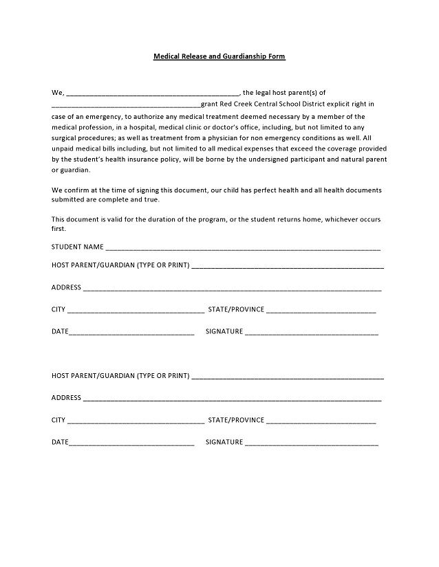 30 free guardianship forms templates printable samples