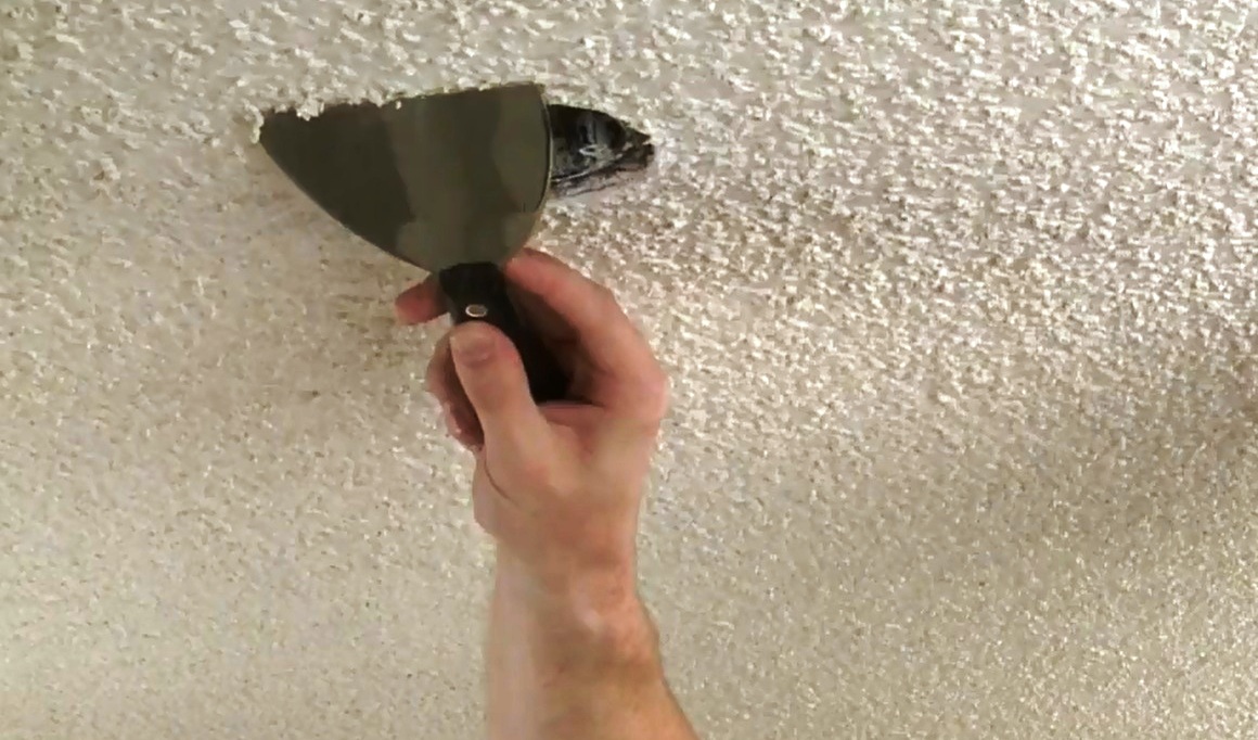 It features a unique bag attachment . How to remove popcorn ceiling texture | Pro Construction Guide