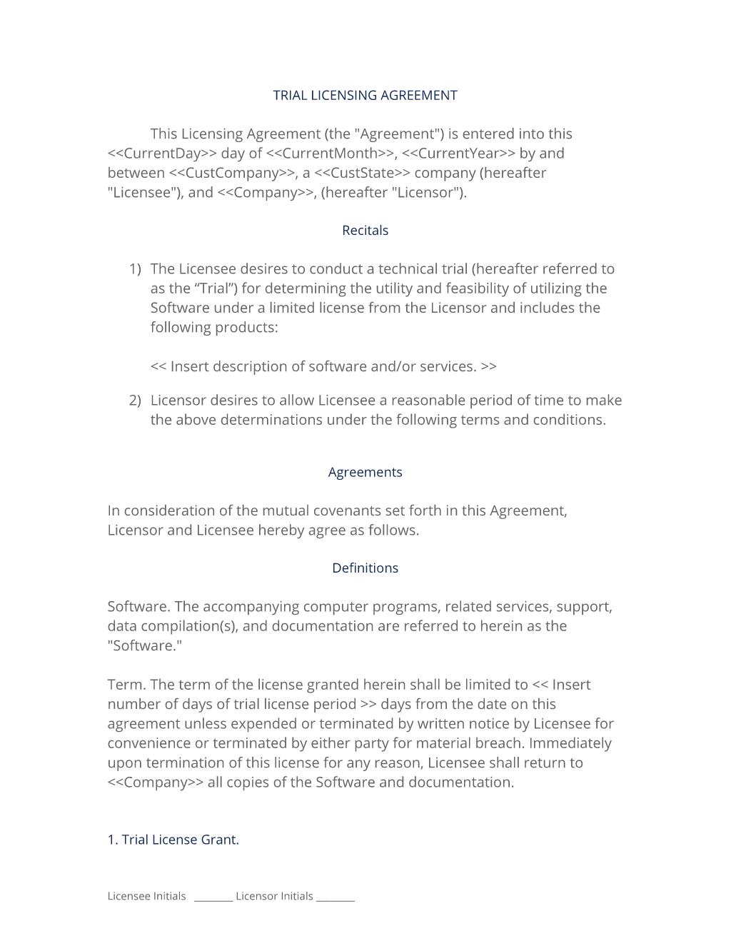 If you own a vehicle in the united states, you're required to register the vehicle with your state's department of motor vehicles (dmv). Software Trial License Agreement 3 Easy Steps