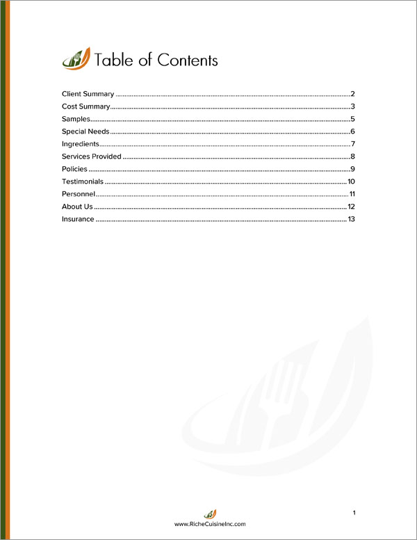 Proposal penawaran kerjasamapengadaan catering makan karyawan hotel rich palace jl. Food Services Catering Sample Proposal 5 Steps