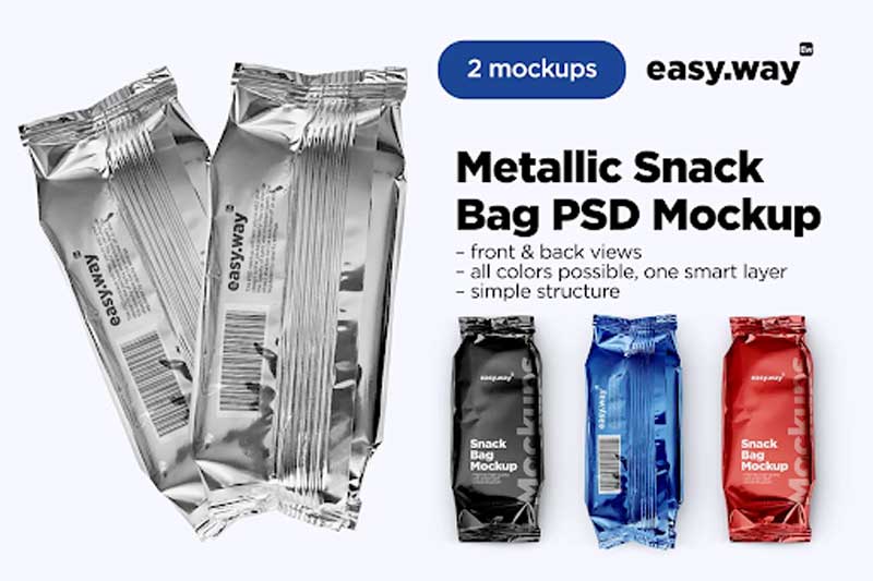 This is preview without image. Free Creativemarket Snack Bag Psd Mockups 6058095 Ê