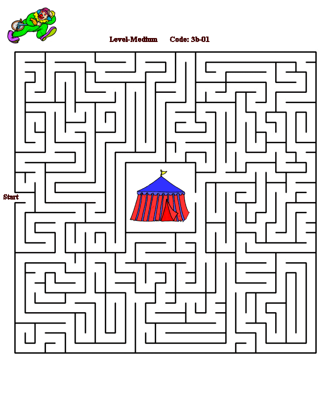 bluebonkers free printable maze puzzle sheet medium square 3b 01