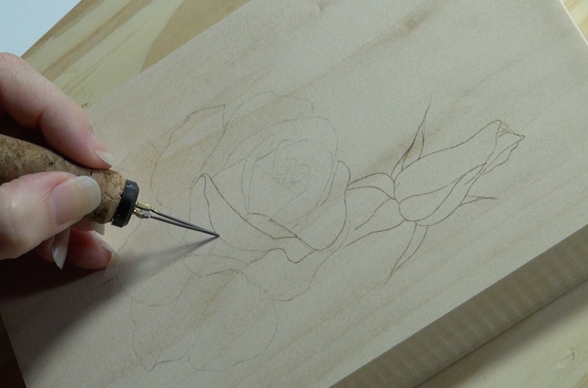 The Rose Pyrography Tutorial wood burning – Pyrography Made Easy