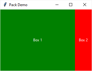 Tkinter Pack - python tutorials