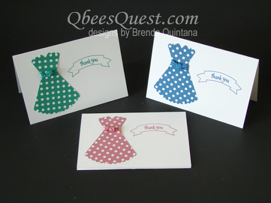 Layering Circle Dress Note Cards - Qbees Quest
