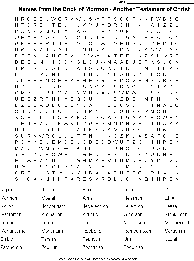 free religious worksheets made with wordsheets the word search word