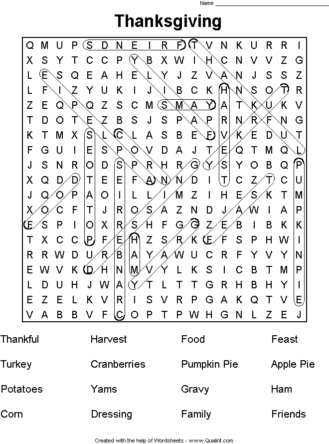 sample worksheets made with wordsheets the word search